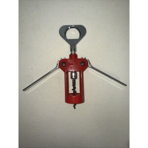 vintage SWING-A-WAY Made in Italy Red Corkscrew Winged Wine Bottle Opener